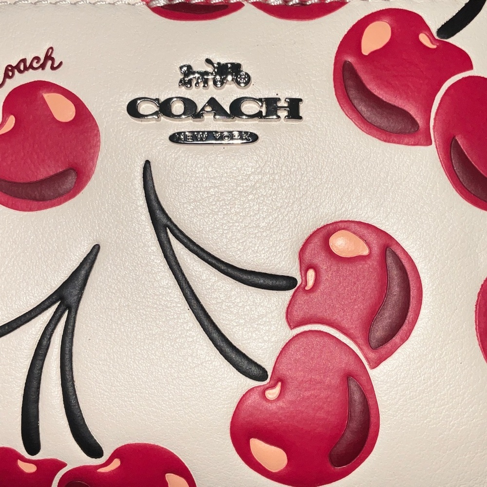 NWT Coach Snap Wallet With Cherry Design - Picture 8 of 11